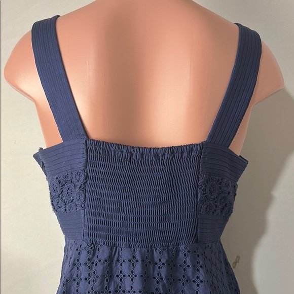 Donna Morgan Women’s Fit & Flare Dress 100%Cotton Belted Eyelet Lace Lined Sz 14 - Picture 12 of 14